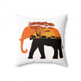 "Protect the Earth" Square Pillow - 3 Sizes - Dramatic and Bold Decor